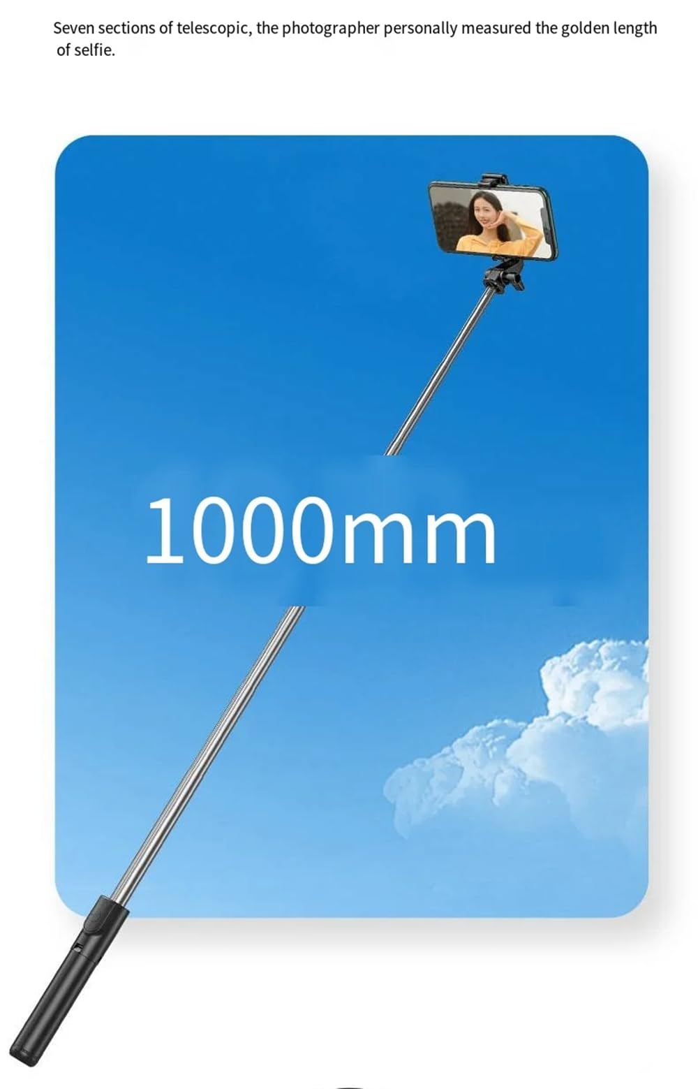 Selfie Stick Tripod,3 in 1 Extendable 360° Rotation Tripod Stand