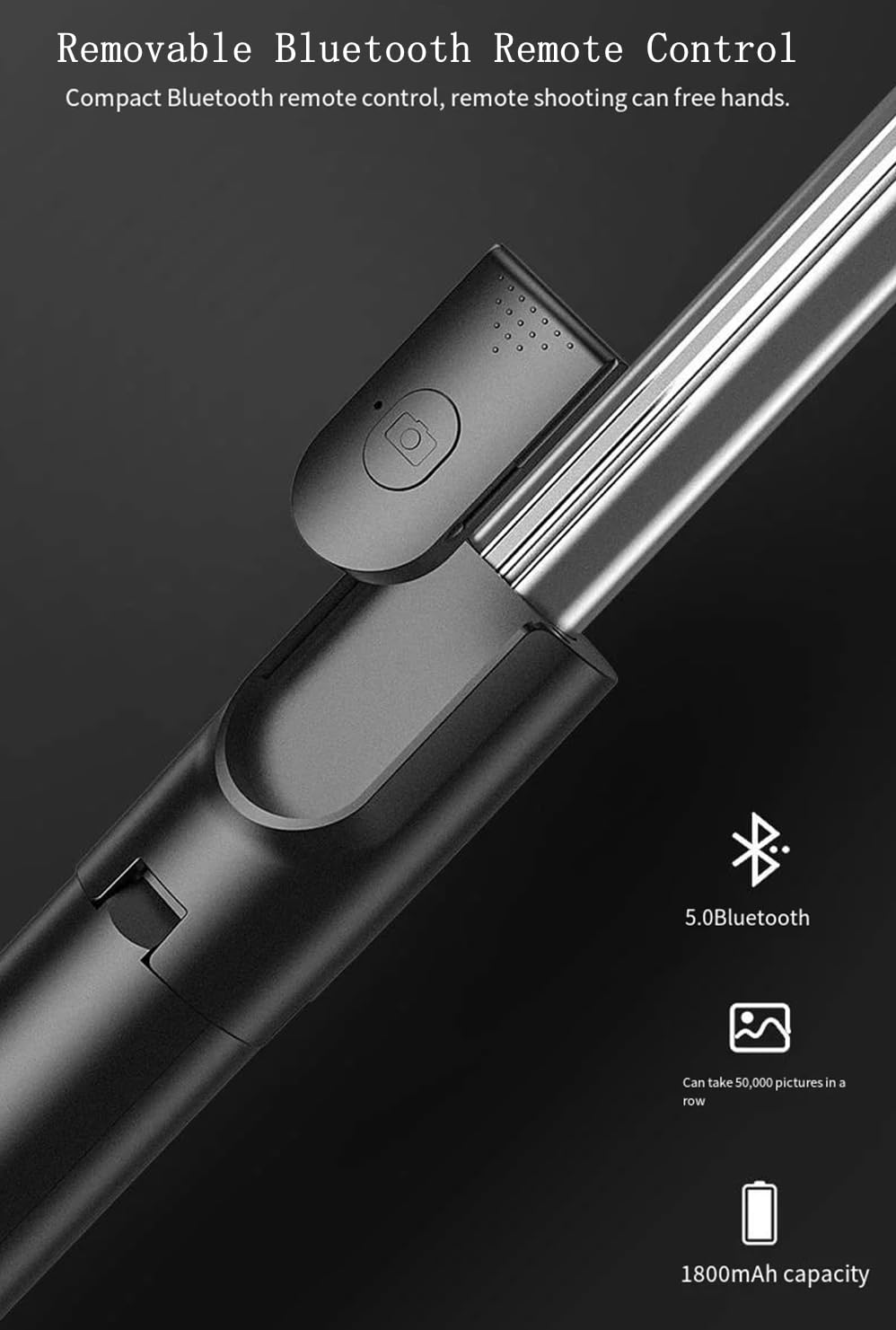 Selfie Stick Tripod,3 in 1 Extendable 360° Rotation Tripod Stand