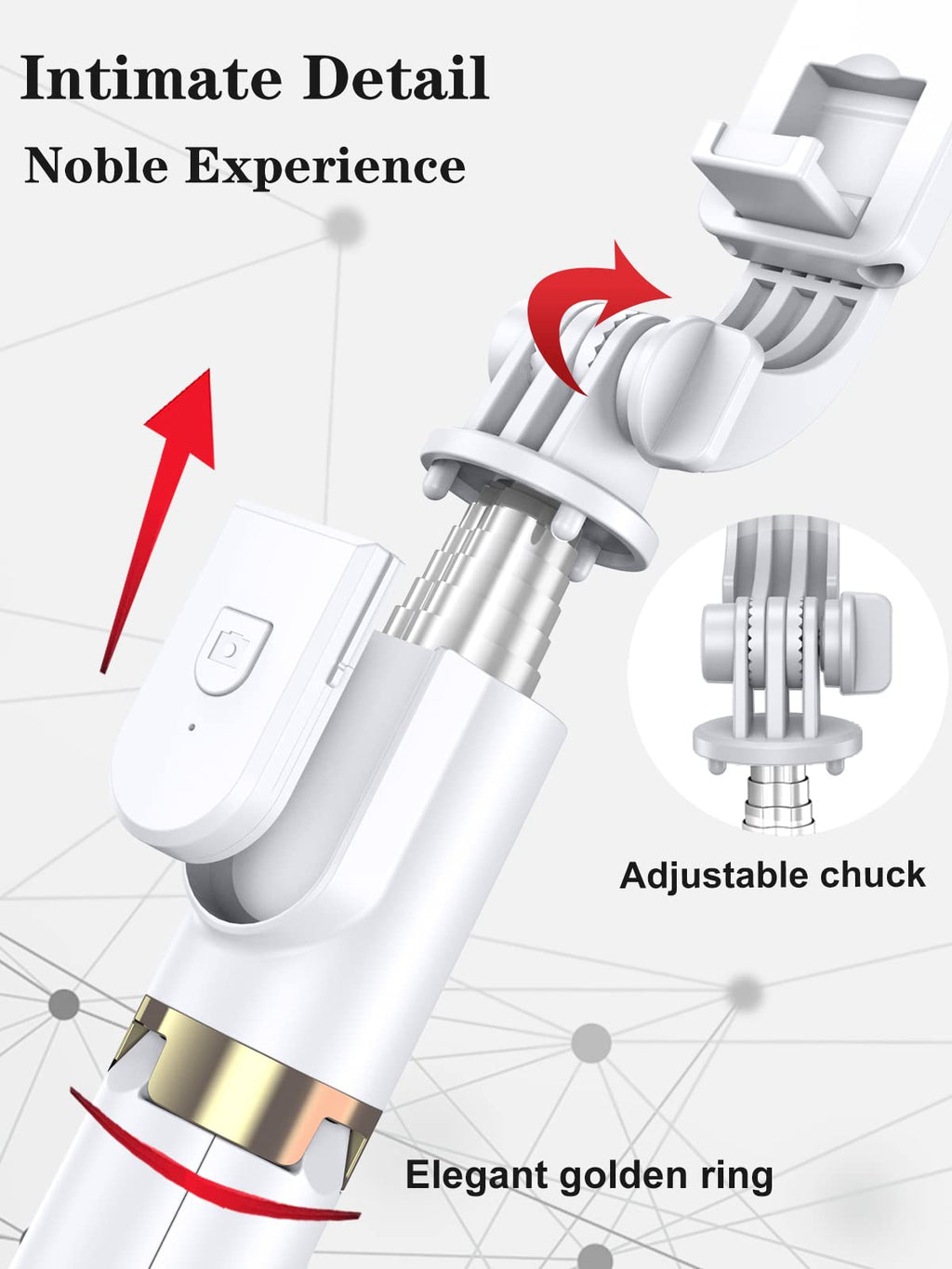 Selfie Stick Tripod with Wireless Remote 46''