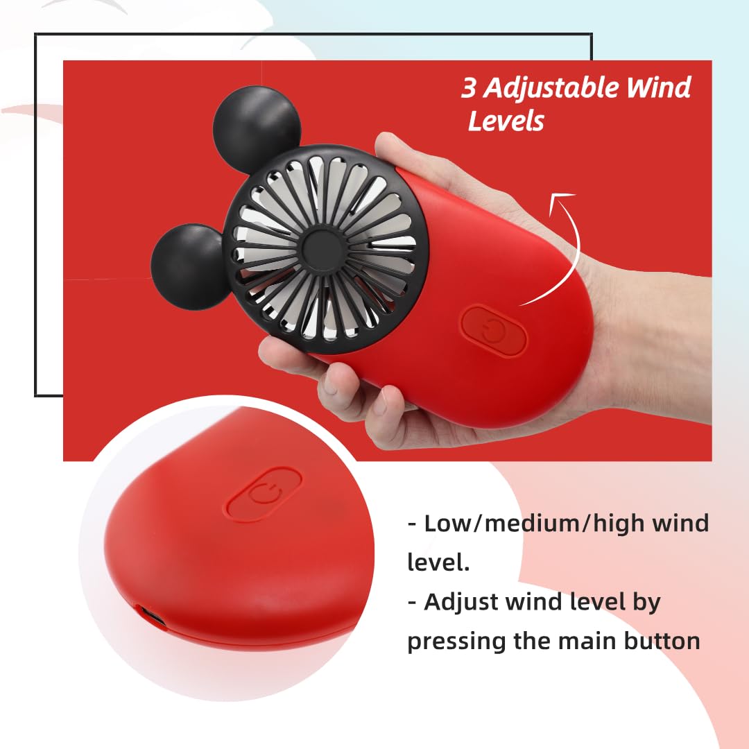 DecoLife Cute Handheld Mini USB Fan
