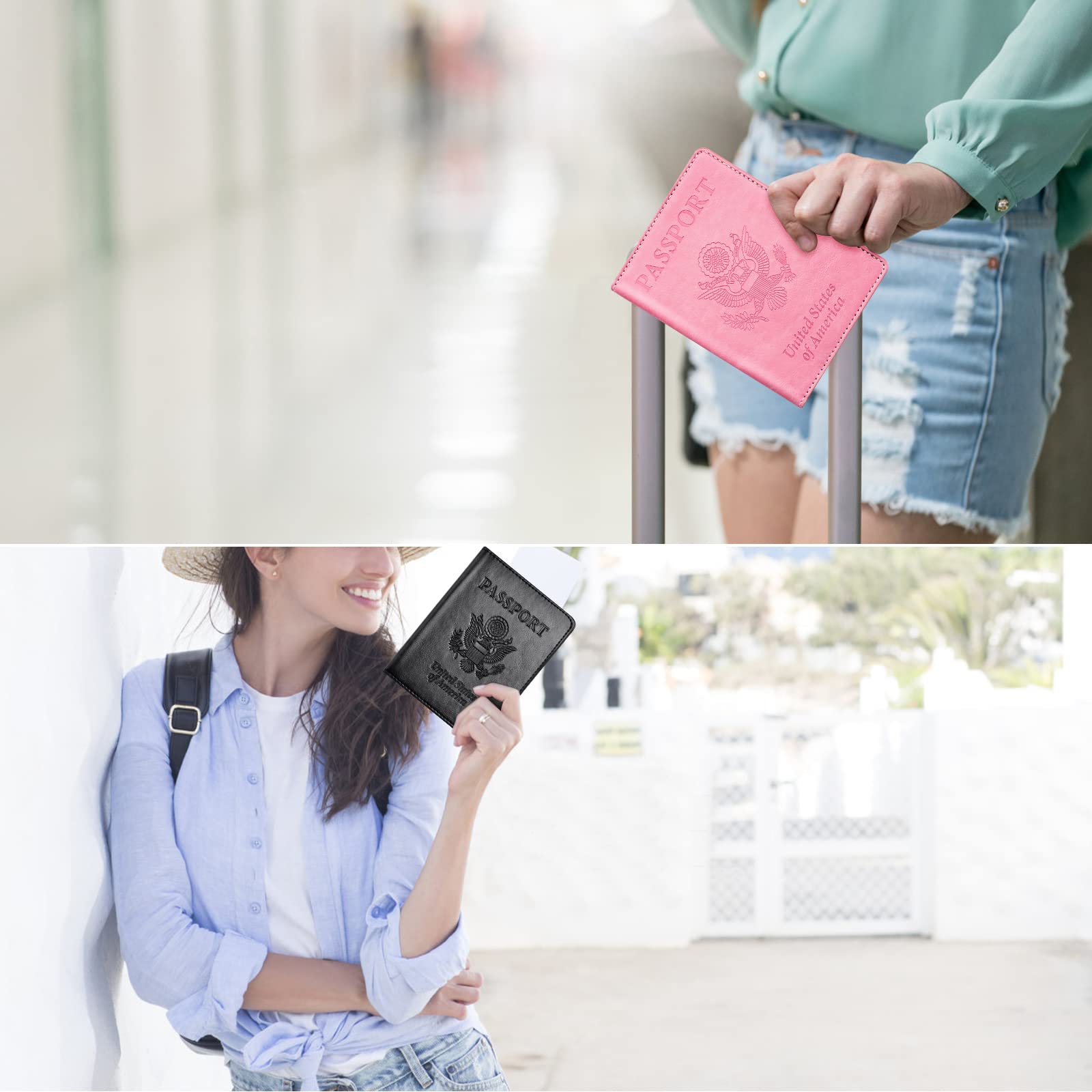 Passport Holder for Travel 2 Pcs