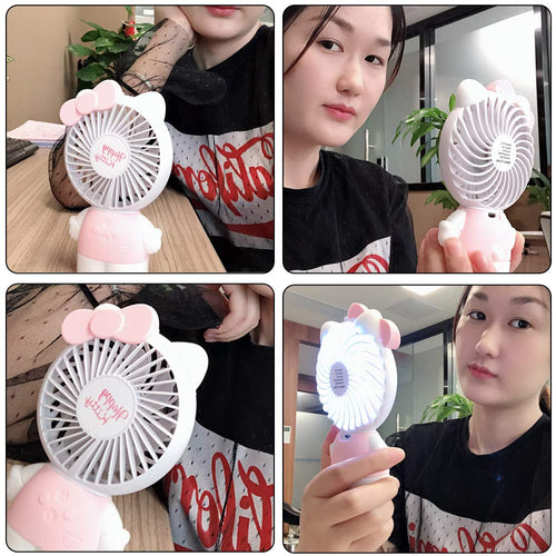 Hello Kitty 2-Pack Handheld Fan with Tabletop Stand