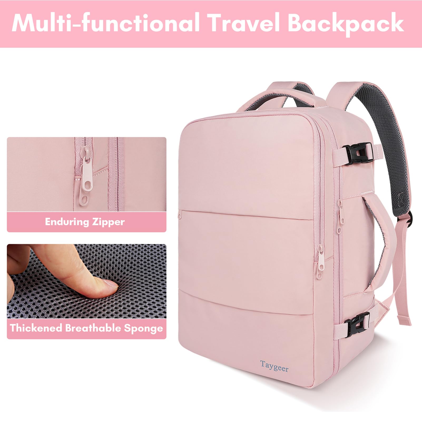 Pink Travel Backpack