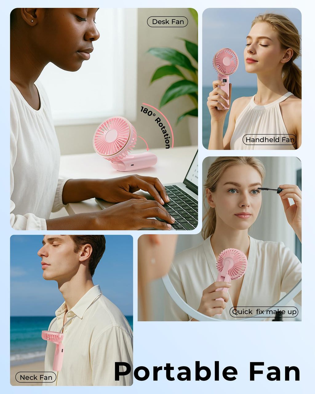 TUNISE Portable Handheld Fan, 4000mAh