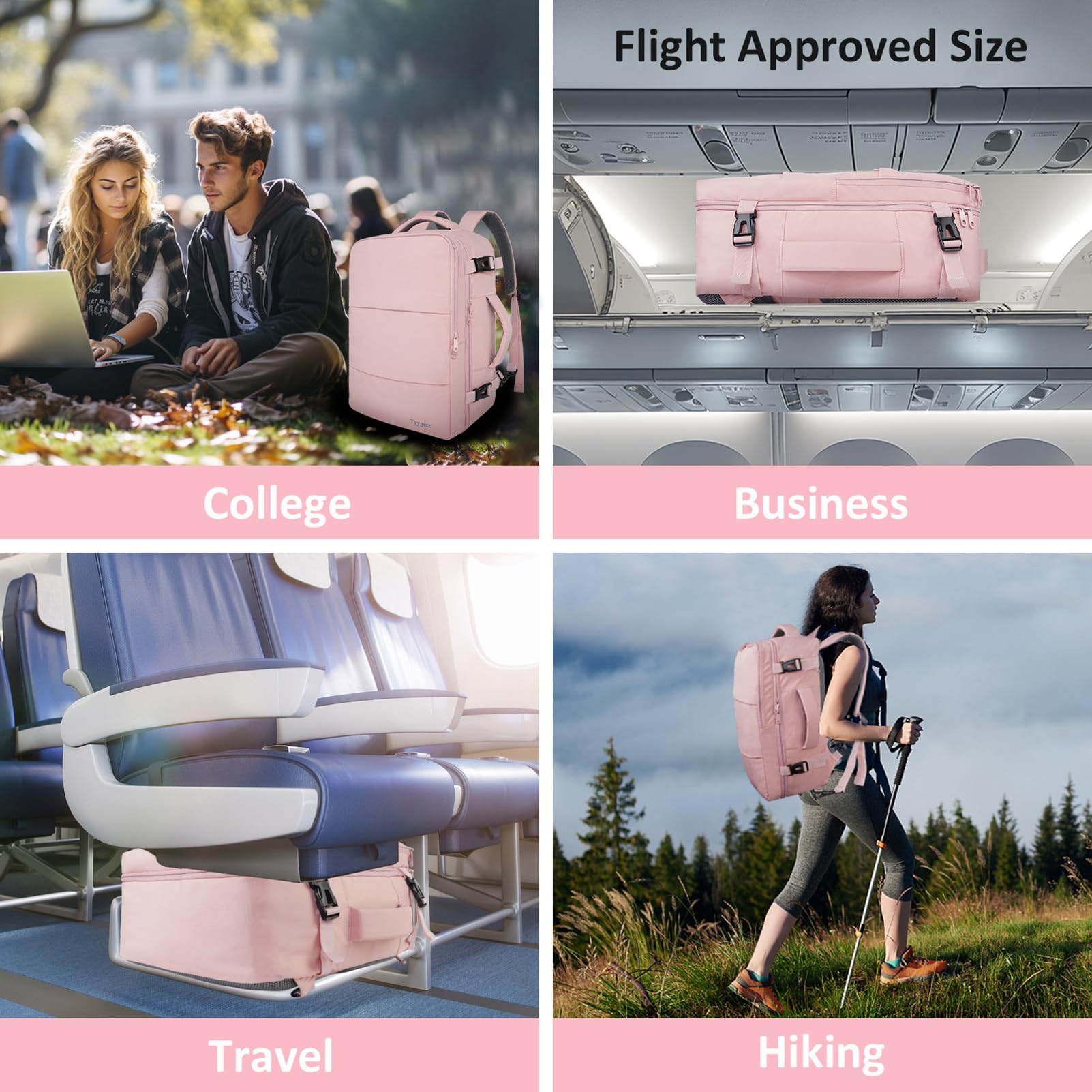 Pink Travel Backpack