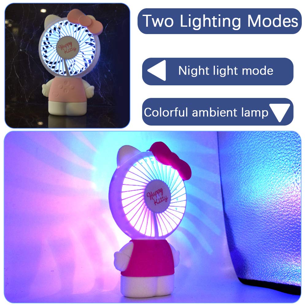 Hello Kitty 2-Pack Handheld Fan with Tabletop Stand