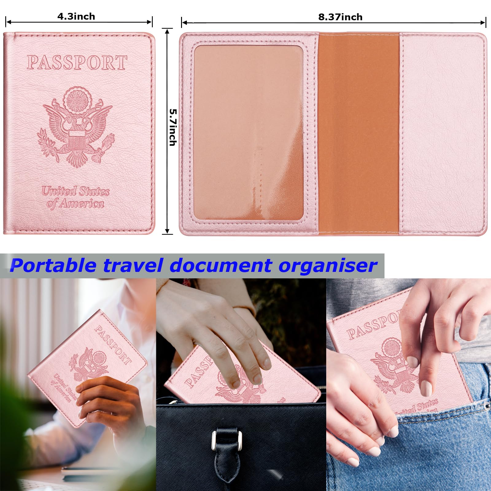 Passport Holder Trave 2Pcs