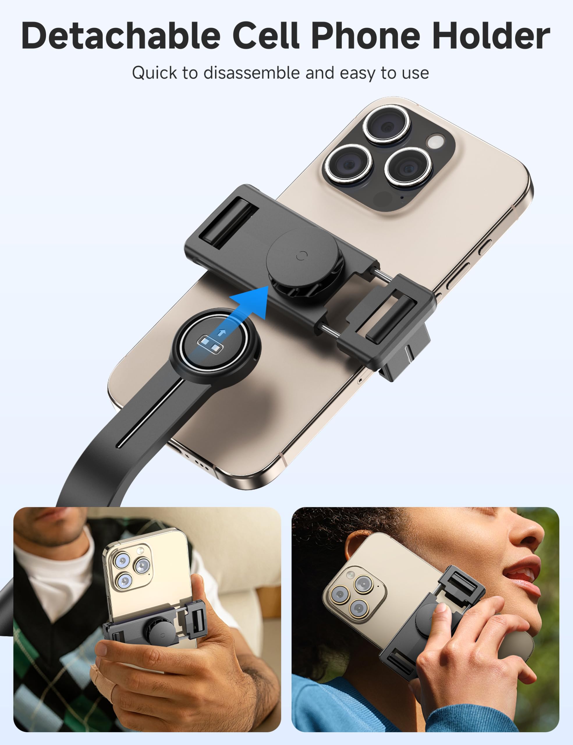 Portable Selfie Stick, 4 in 1 Extendable Phone Tripod Stand