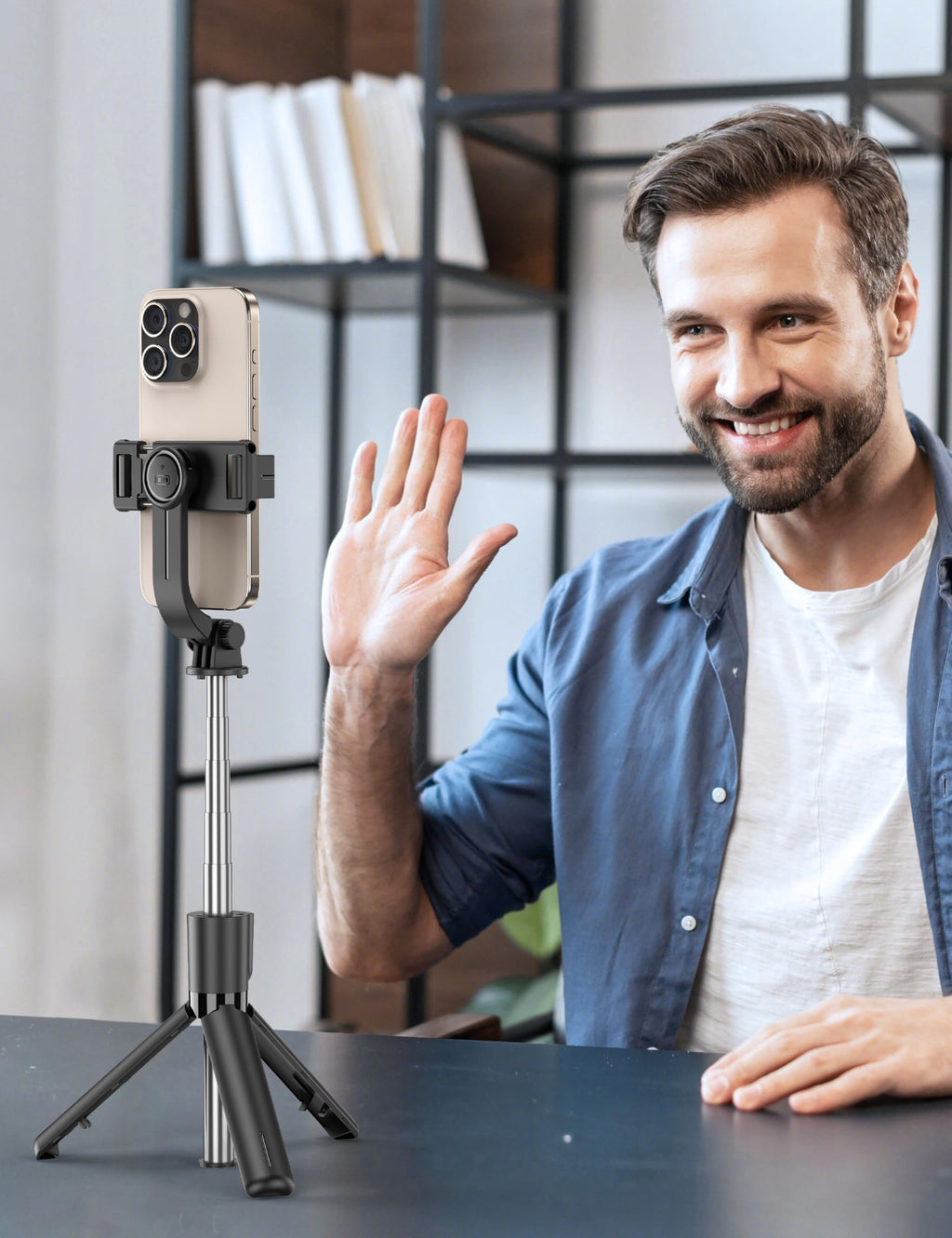Portable Selfie Stick, 4 in 1 Extendable Phone Tripod Stand